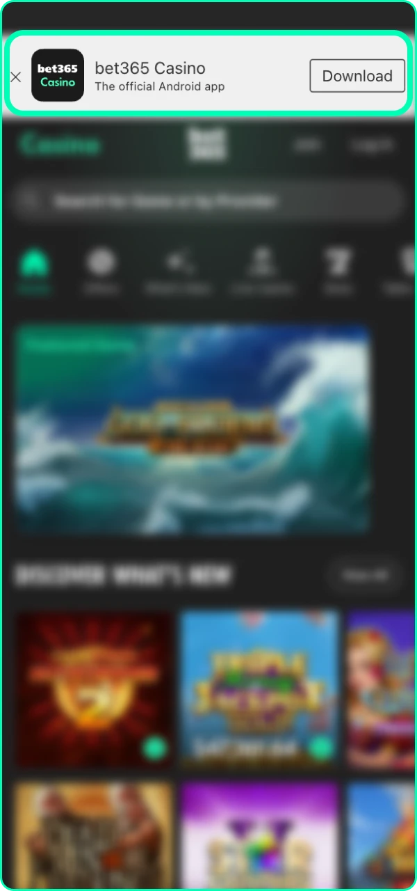 Start a quick download of the Bet365 app.