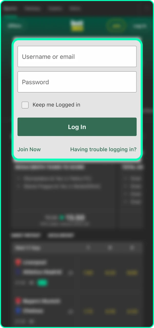 Make sure your details are correct and confirm your login to the Bet365 website.