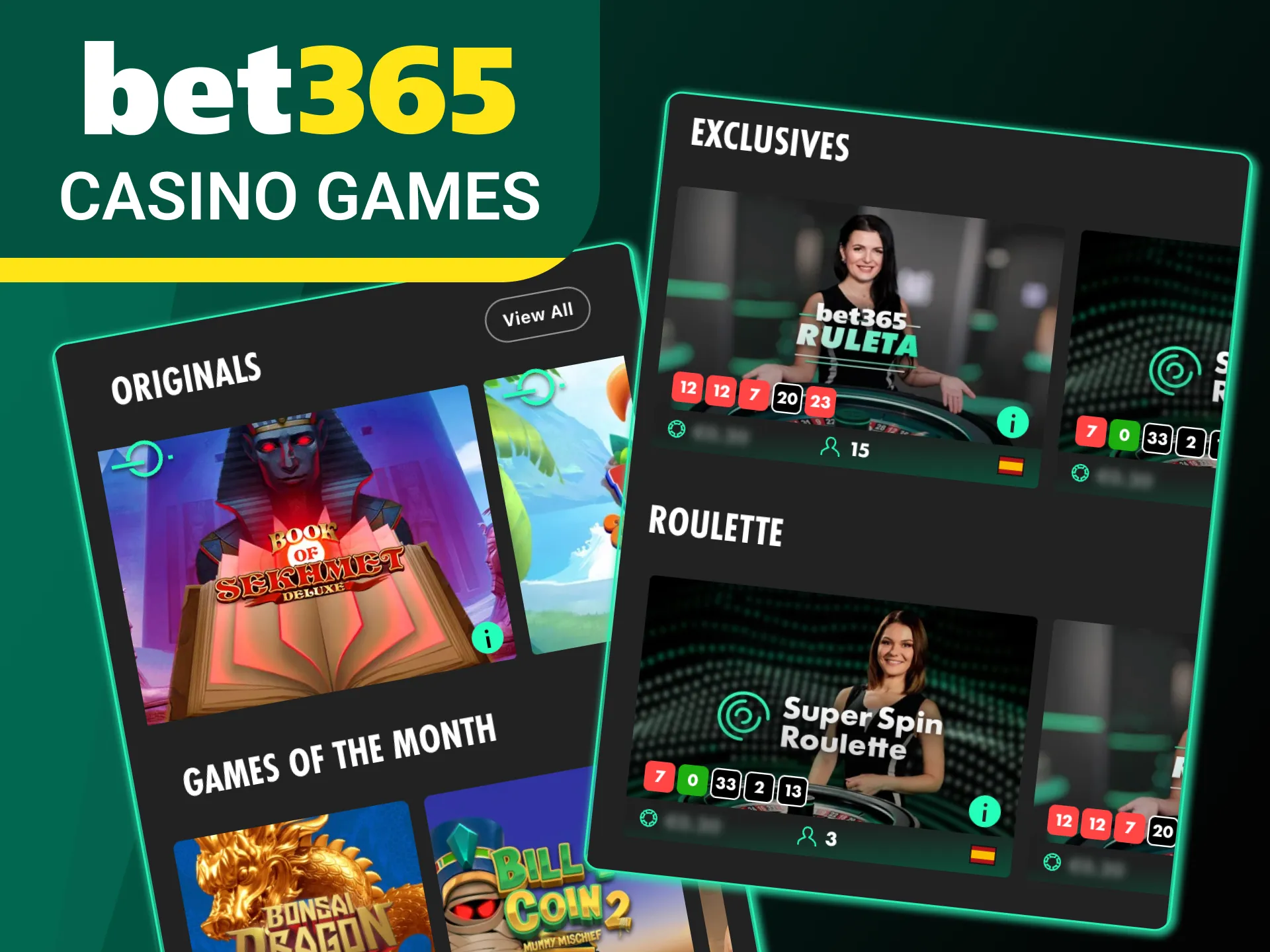 Enter Bet365 casino and enjoy real winning moments.