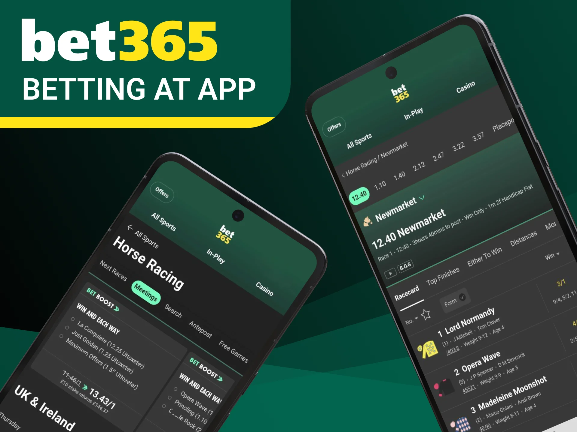 Bet on horse racing anytime with the Bet365 app and enjoy quick, secure transactions.