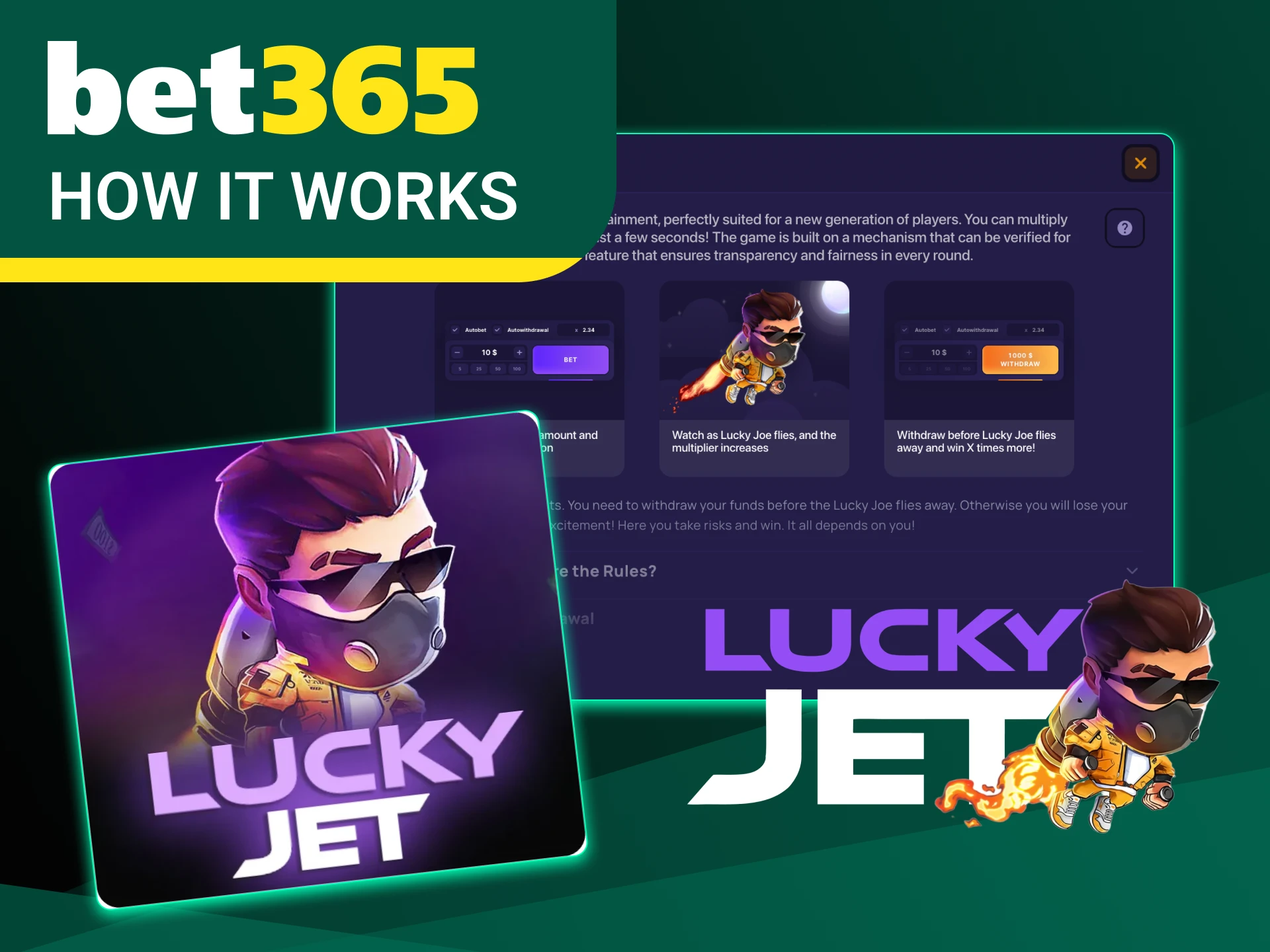 Keep an eye on the multiplier in Lucky Jet to win at Bet365 online casino.