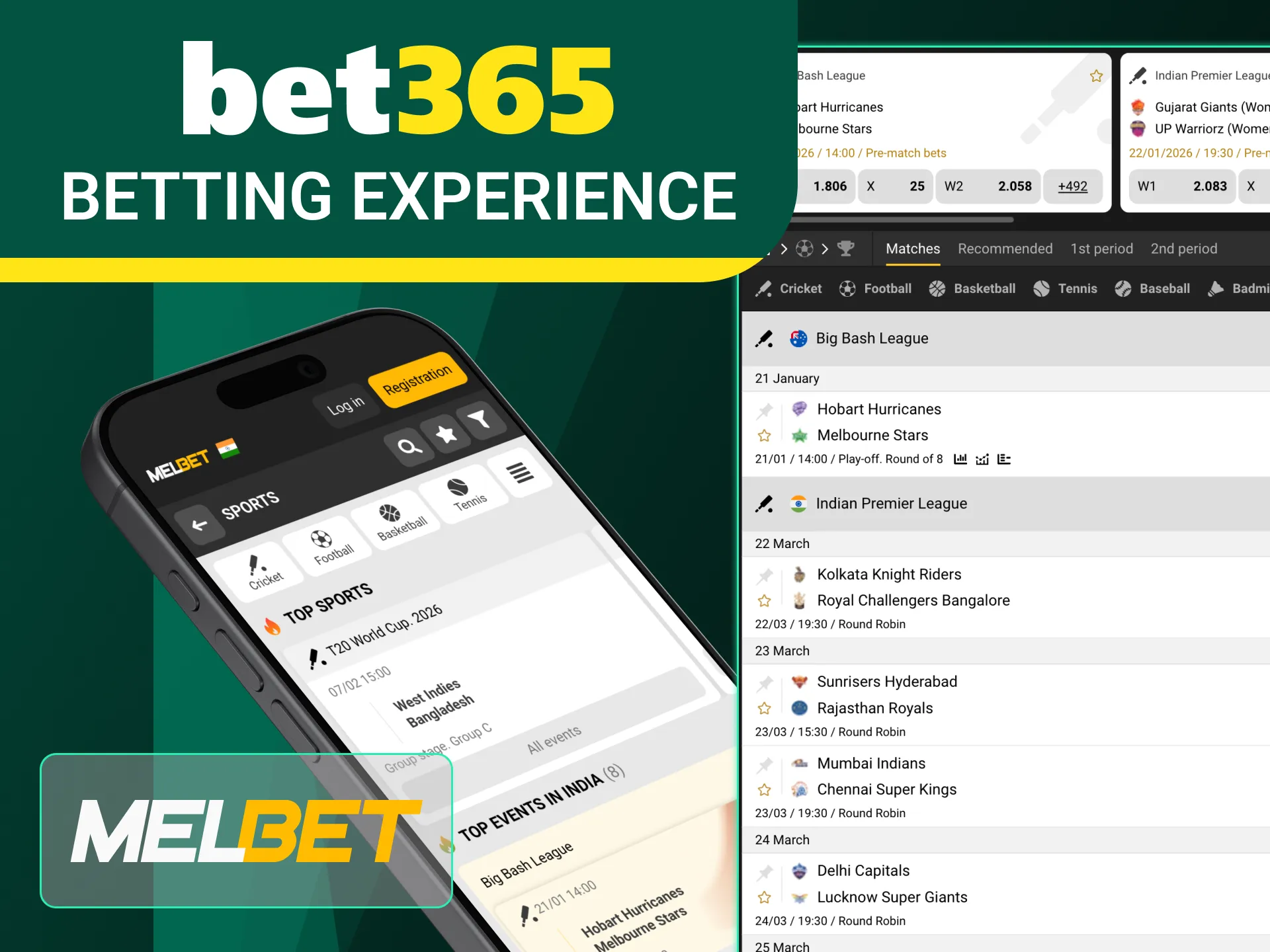 Experience new emotions with betting in the Melbet mobile app.