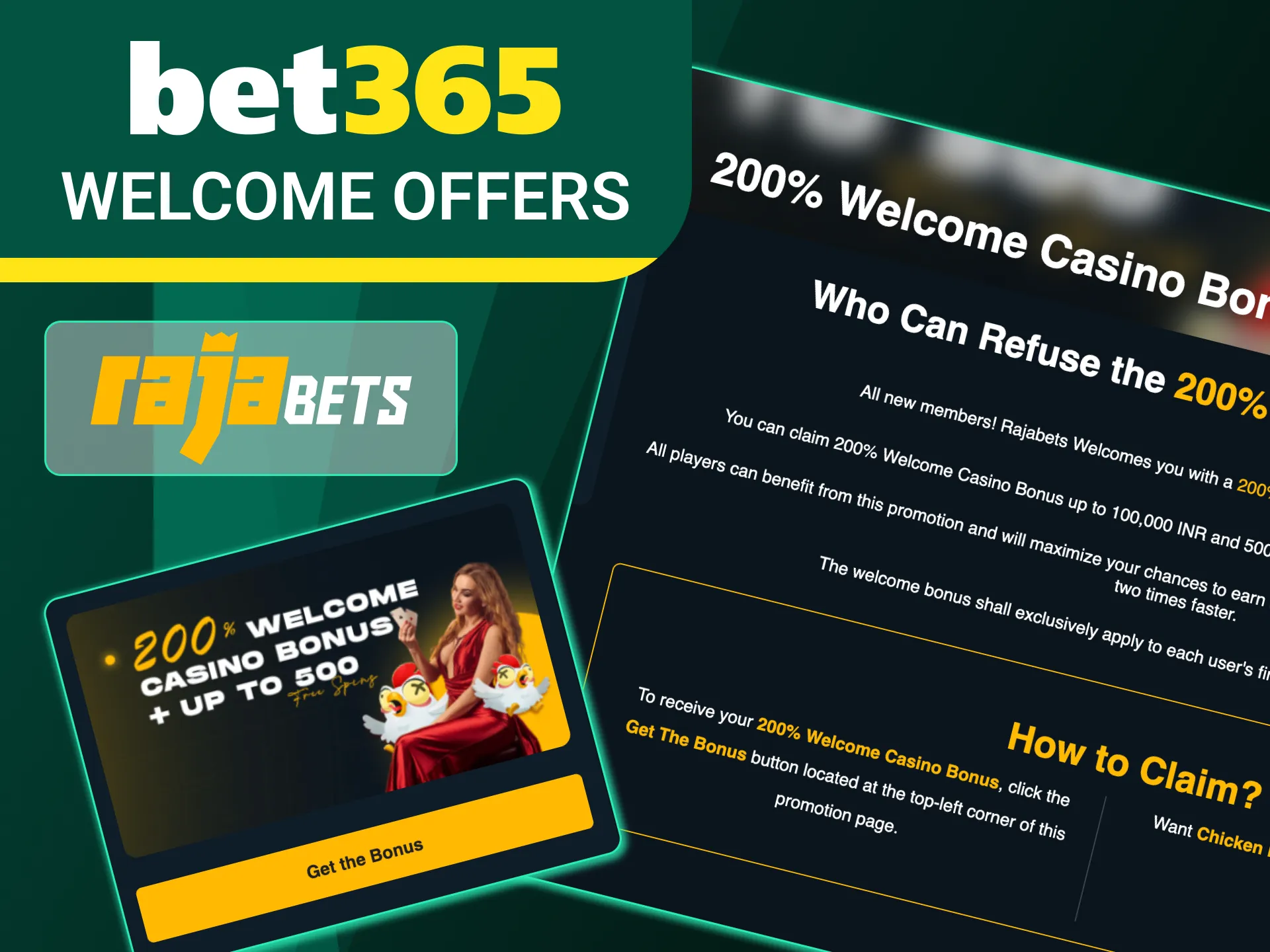 Check out the Rajabets welcome bonuses offered to new players.